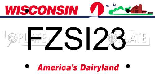FZSI23 Wisconsin License Plate