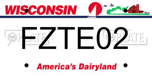 FZTE02 Wisconsin License Plate
