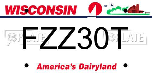 FZZ30T Wisconsin License Plate