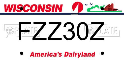 FZZ30Z Wisconsin License Plate