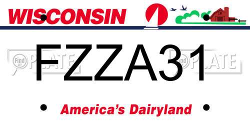 FZZA31 Wisconsin License Plate