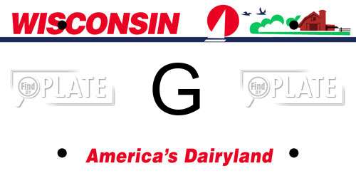 G Wisconsin License Plate