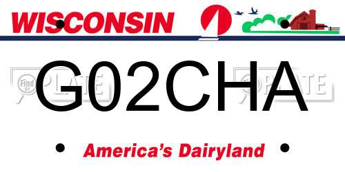G02CHA Wisconsin License Plate