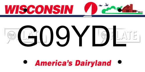 G09YDL Wisconsin License Plate
