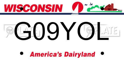 G09YOL Wisconsin License Plate