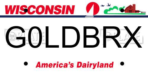 G0LDBRX Wisconsin License Plate