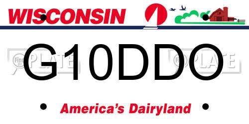 G10DDO Wisconsin License Plate