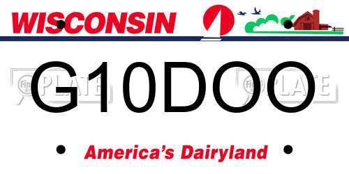 G10DOO Wisconsin License Plate