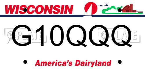 G10QQQ Wisconsin License Plate