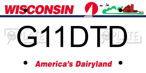 G11DTD Wisconsin License Plate