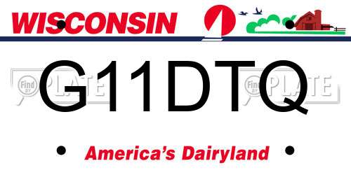 G11DTQ Wisconsin License Plate
