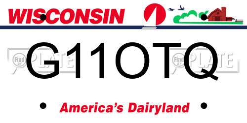 G11OTQ Wisconsin License Plate