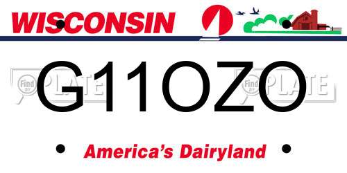 G11OZO Wisconsin License Plate