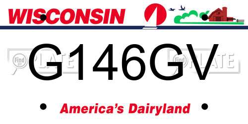 G146GV Wisconsin License Plate