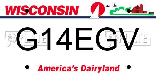 G14EGV Wisconsin License Plate