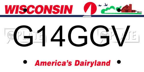 G14GGV Wisconsin License Plate