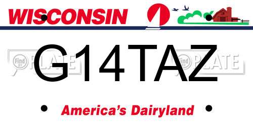 G14TAZ Wisconsin License Plate