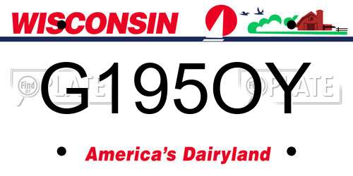 G195OY Wisconsin License Plate