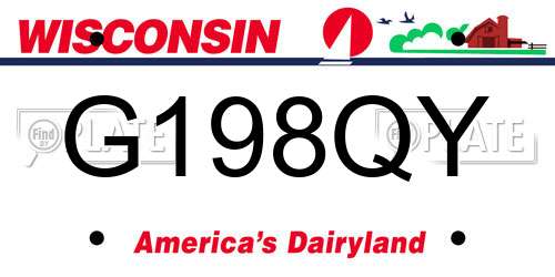 G198QY Wisconsin License Plate