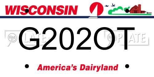 G202OT Wisconsin License Plate