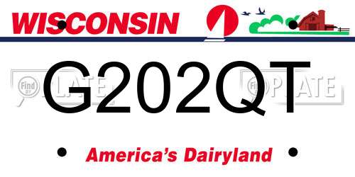 G202QT Wisconsin License Plate