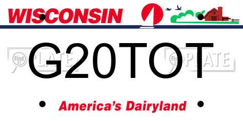 G20TOT Wisconsin License Plate