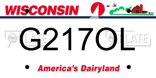 G217OL Wisconsin License Plate