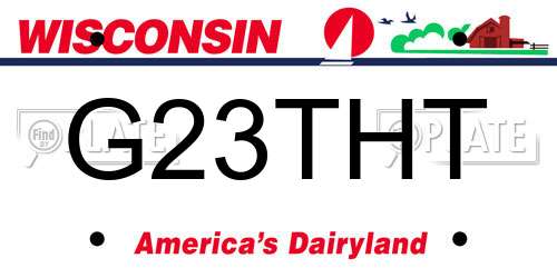 G23THT Wisconsin License Plate