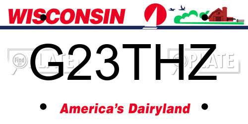 G23THZ Wisconsin License Plate