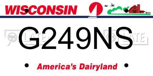 G249NS Wisconsin License Plate