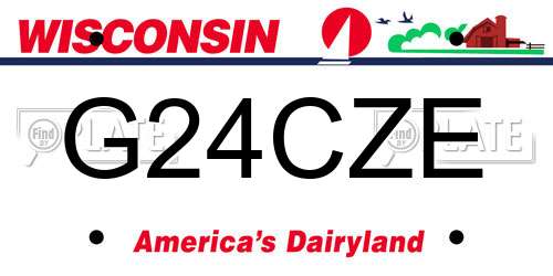 G24CZE Wisconsin License Plate
