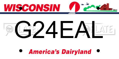 G24EAL Wisconsin License Plate