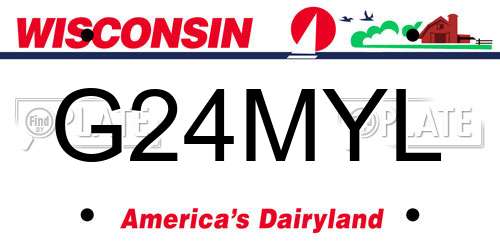 G24MYL Wisconsin License Plate