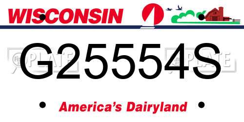 G25554S Wisconsin License Plate