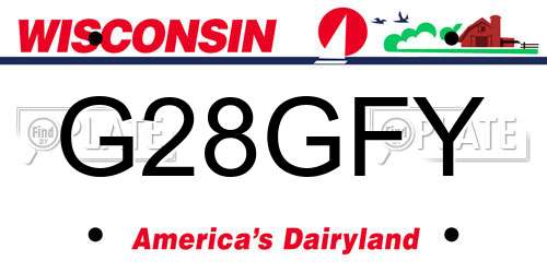 G28GFY Wisconsin License Plate