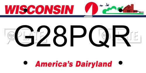 G28PQR Wisconsin License Plate