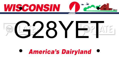 G28YET Wisconsin License Plate