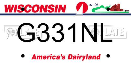 G331NL Wisconsin License Plate