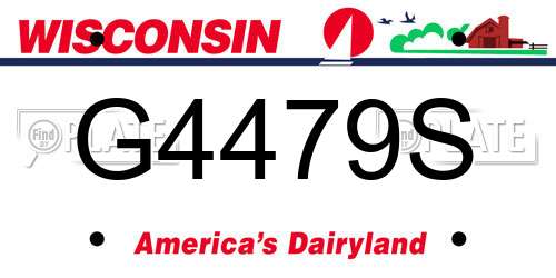G4479S Wisconsin License Plate