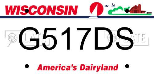 G517DS Wisconsin License Plate