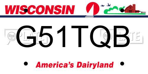 G51TQB Wisconsin License Plate