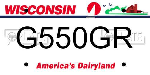 G550GR Wisconsin License Plate