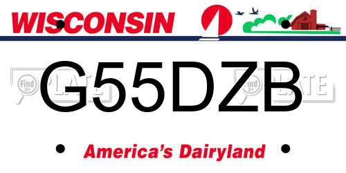 G55DZB Wisconsin License Plate