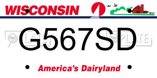 G567SD Wisconsin License Plate