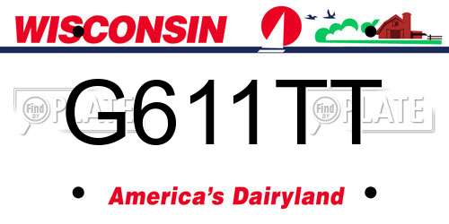 G611TT Wisconsin License Plate