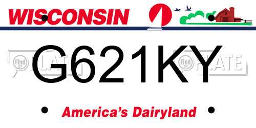G621KY Wisconsin License Plate