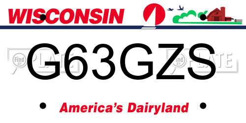 G63GZS Wisconsin License Plate