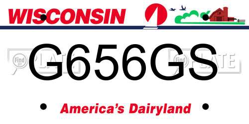 G656GS Wisconsin License Plate
