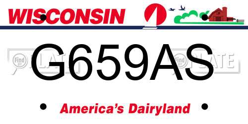 G659AS Wisconsin License Plate