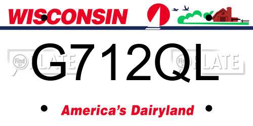G712QL Wisconsin License Plate